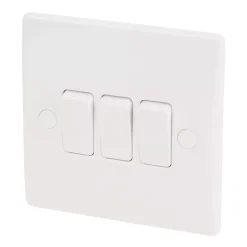 Schneider Electric Ultimate Slimline 10AX 3-Gang 2-Way Light Switch White