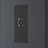 British General Evolve 1-Gang Coaxial TV / FM Socket Grey With Black Inserts 2 British General Evolve 1-Gang Coaxial TV / FM Socket Grey With Black Inserts -British General Shop 492RF P