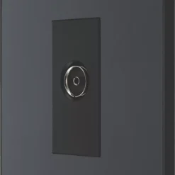 British General Evolve 1-Gang Coaxial TV / FM Socket Grey With Black Inserts