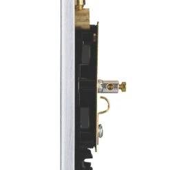 Schneider Electric Ultimate Low Profile 1-Gang Coaxial TV / FM Socket Brushed Chrome With Black Inserts -British General Shop 4932J A2