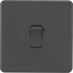 Knightsbridge SF2000AT 10AX 1-Gang 2-Way Light Switch Anthracite