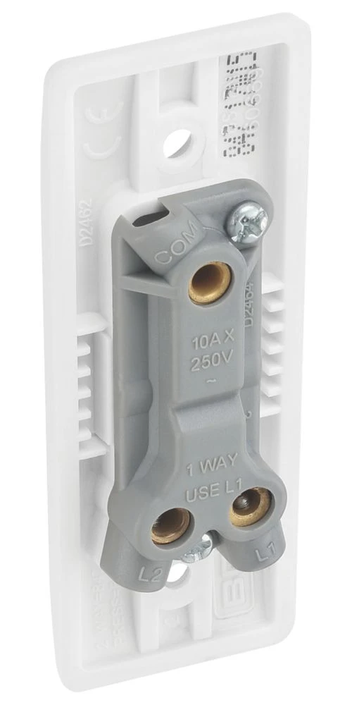British General 800 Series 20A 16AX 1-Gang 2-Way Light Switch White 5 British General 800 Series 20A 16AX 1-Gang 2-Way Light Switch White - Image 3