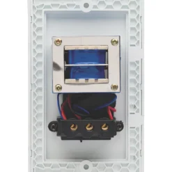 Retrotouch Crystal 2-Gang Dual Voltage Shaver Socket 110 / 220V White Glass -British General Shop 4960J A2