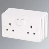 LAP 13A 2-Gang DP Switched Plug Socket White 5 Pack 1 LAP 13A 2-Gang DP Switched Plug Socket White 5 Pack -British General Shop 49620 P