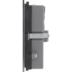 LAP 13A 2-Gang Unswitched Socket + 4.2A 4-Outlet Type A USB Charger Black Nickel With Black Inserts 8 LAP 13A 2-Gang Unswitched Socket + 4.2A 4-Outlet Type A USB Charger Black Nickel With Black Inserts -British General Shop 5015T A2