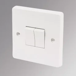 Crabtree Capital 10AX 2-Gang 2-Way Light Switch White