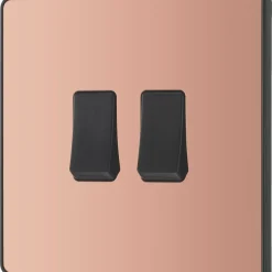 British General Evolve 20 A 16AX 2-Gang 2-Way Light Switch Copper With Black Inserts 12 British General Evolve 20 A 16AX 2-Gang 2-Way Light Switch Copper With Black Inserts -British General Shop 506PY A3