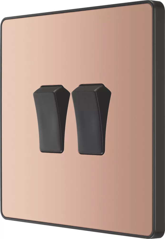 British General Evolve 20 A 16AX 2-Gang 2-Way Light Switch Copper With Black Inserts 3 British General Evolve 20 A 16AX 2-Gang 2-Way Light Switch Copper With Black Inserts