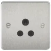 Knightsbridge FP5ABC 5A 1-Gang Unswitched Socket Brushed Chrome With Black Inserts 1 Knightsbridge FP5ABC 5A 1-Gang Unswitched Socket Brushed Chrome With Black Inserts -British General Shop 508TY P