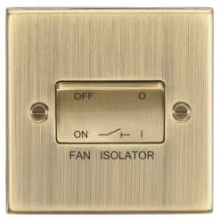 Knightsbridge CS11AB 10AX 1-Gang TP Fan Isolator Switch Antique Brass -British General Shop 508VF A1