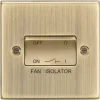 Knightsbridge CS11AB 10AX 1-Gang TP Fan Isolator Switch Antique Brass -British General Shop 508VF P