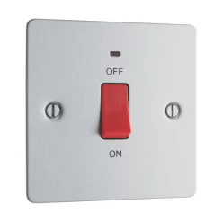 LAP 45A 1-Gang DP Cooker Switch Brushed Stainless Steel With LED 7 LAP 45A 1-Gang DP Cooker Switch Brushed Stainless Steel With LED -British General Shop 5114P A2