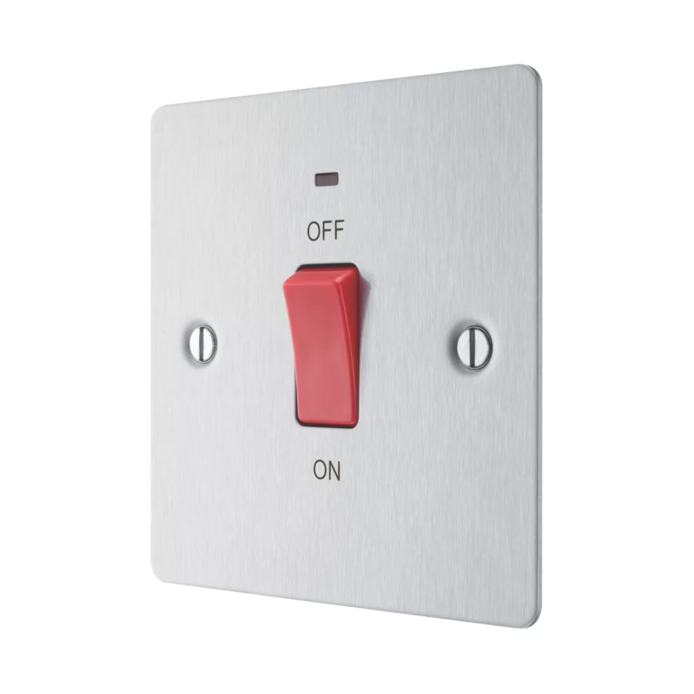 LAP 45A 1-Gang DP Cooker Switch Brushed Stainless Steel With LED 3 LAP 45A 1-Gang DP Cooker Switch Brushed Stainless Steel With LED