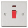 Knightsbridge CS81NBC 45A 1-Gang DP Control Switch Brushed Chrome With LED -British General Shop 511VR P