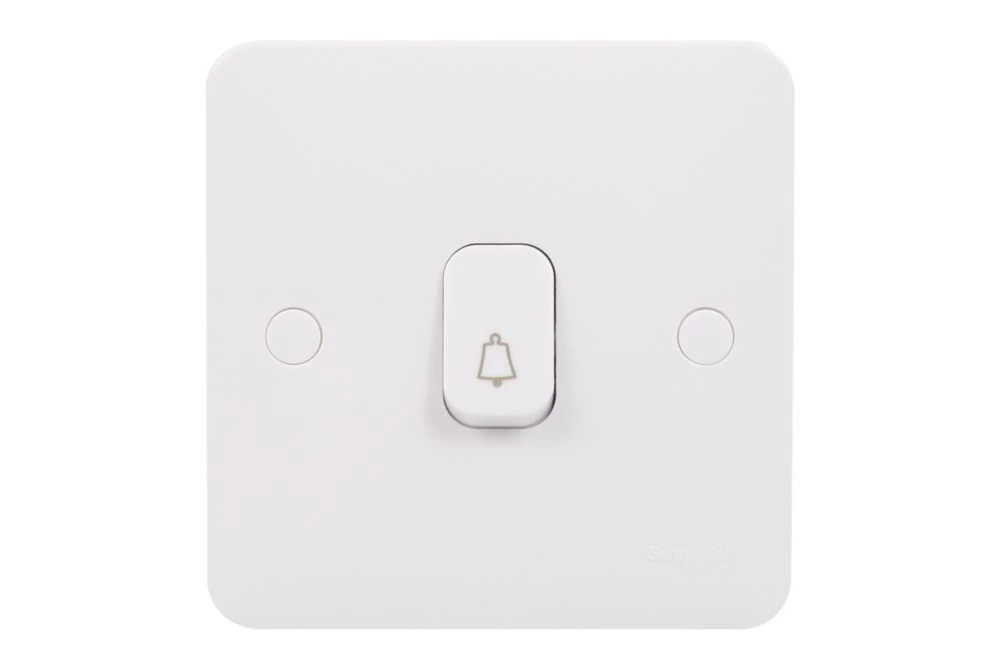 Schneider Electric Lisse 10AX 1-Gang 1-Way Retractive Bell Switch White 4 Schneider Electric Lisse 10AX 1-Gang 1-Way Retractive Bell Switch White - Image 2