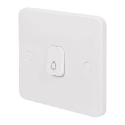 Schneider Electric Lisse 10AX 1-Gang 1-Way Retractive Bell Switch White