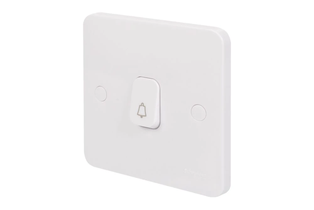 Schneider Electric Lisse 10AX 1-Gang 1-Way Retractive Bell Switch White 3 Schneider Electric Lisse 10AX 1-Gang 1-Way Retractive Bell Switch White