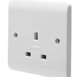 Crabtree Instinct 13A 1-Gang Unswitched Socket White