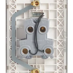 Schneider Electric Lisse Deco 50A 2-Gang DP Cooker Switch Copper With LED With White Inserts -British General Shop 512HX A3