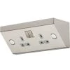 Knightsbridge SKR008 13A 2-Gang DP Switched Under Cabinet Socket Stainless Steel With Colour-Matched Inserts 1 Knightsbridge SKR008 13A 2-Gang DP Switched Under Cabinet Socket Stainless Steel With Colour-Matched Inserts -British General Shop 513TX P