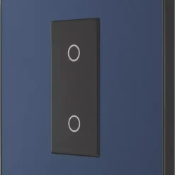 British General Evolve 1-Gang 2-Way LED Single Master Trailing Edge Touch Dimmer Switch Blue With Black Inserts