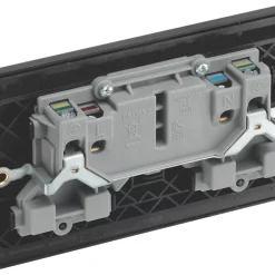 British General Evolve 13A 2-Gang SP Switched Socket Copper With Black Inserts -British General Shop 515RF A4