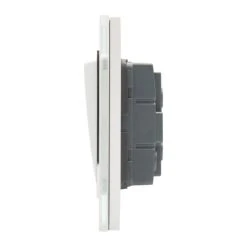 Retrotouch Crystal 10A 1-Gang 2-Way Light Switch White Glass -British General Shop 5177J A2