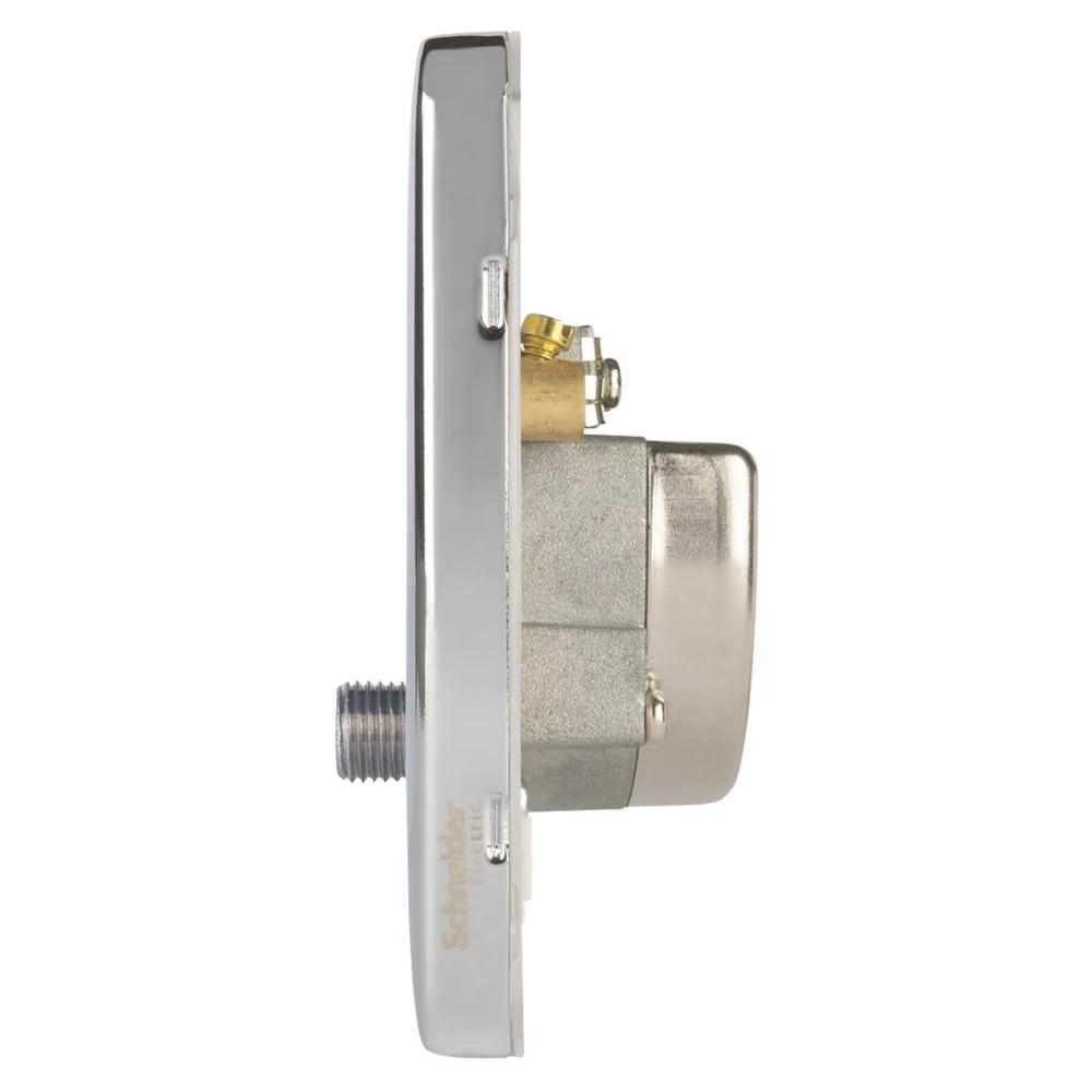 Schneider Electric Lisse Deco 1-Gang Triplex Multimedia Socket Polished Chrome With White Inserts 5 Schneider Electric Lisse Deco 1-Gang Triplex Multimedia Socket Polished Chrome With White Inserts - Image 3