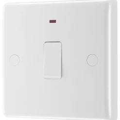 British General 800 Series 20A 1-Gang DP Immersion Heater Switch White With LED