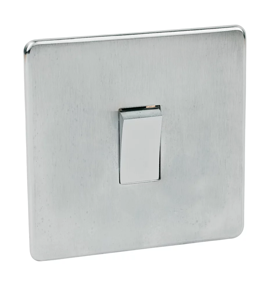 Crabtree Platinum 10AX 1-Gang 2-Way Light Switch Satin Chrome 4 Crabtree Platinum 10AX 1-Gang 2-Way Light Switch Satin Chrome - Image 2