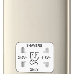 British General Nexus Metal 2-Gang Dual Voltage Shaver Socket 115/240V Pearl Nickel With White Inserts 13 British General Nexus Metal 2-Gang Dual Voltage Shaver Socket 115/240V Pearl Nickel With White Inserts -British General Shop 528PY A3