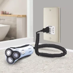 British General Nexus Metal 2-Gang Dual Voltage Shaver Socket 115/240V Pearl Nickel With White Inserts 17 British General Nexus Metal 2-Gang Dual Voltage Shaver Socket 115/240V Pearl Nickel With White Inserts -British General Shop 528PY A7