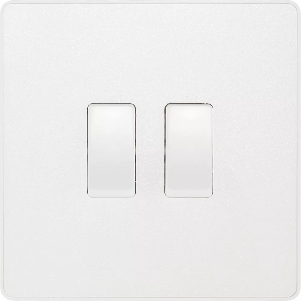British General Evolve 20 A 16AX 2-Gang 2-Way Light Switch Pearlescent White With White Inserts 5 British General Evolve 20 A 16AX 2-Gang 2-Way Light Switch Pearlescent White With White Inserts - Image 3