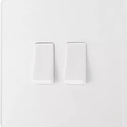 British General Evolve 20 A 16AX 2-Gang 2-Way Light Switch Pearlescent White With White Inserts 12 British General Evolve 20 A 16AX 2-Gang 2-Way Light Switch Pearlescent White With White Inserts -British General Shop 533PY A3
