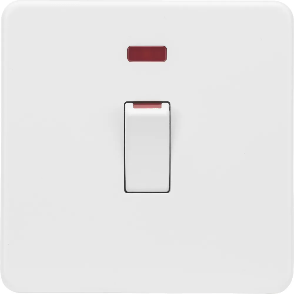 Knightsbridge SF81MNMW 45A 1-Gang DP Control Switch Matt White With LED 3 Knightsbridge SF81MNMW 45A 1-Gang DP Control Switch Matt White With LED