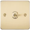 Knightsbridge FP1TOGBB 10AX 1-Gang 2-Way Light Switch Brushed Brass