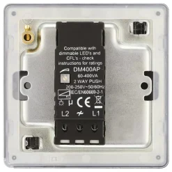 LAP 1-Gang 2-Way LED Dimmer Switch Slate Grey -British General Shop 536KJ A3