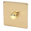 Varilight V-Pro 1-Gang 2-Way LED Dimmer Switch Brushed Brass -British General Shop 5395H P