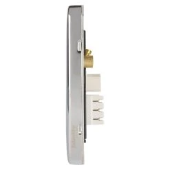 Schneider Electric Lisse Deco Slave Telephone Socket Polished Chrome With Black Inserts -British General Shop 540FF A2