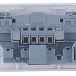 Schneider Electric Lisse 2.1A 2-Gang SP Switched Socket + 2.1A 2-Outlet Type A USB Charger White -British General Shop 5429J A3