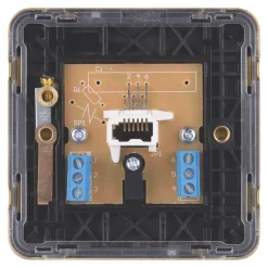 Schneider Electric Lisse Deco Slave Telephone Socket Satin Brass With Black Inserts 9 Schneider Electric Lisse Deco Slave Telephone Socket Satin Brass With Black Inserts -British General Shop 542FF A3