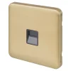 Schneider Electric Lisse Deco Slave Telephone Socket Satin Brass With Black Inserts