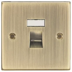 Knightsbridge CS45AB RJ45 Ethernet Socket Antique Brass