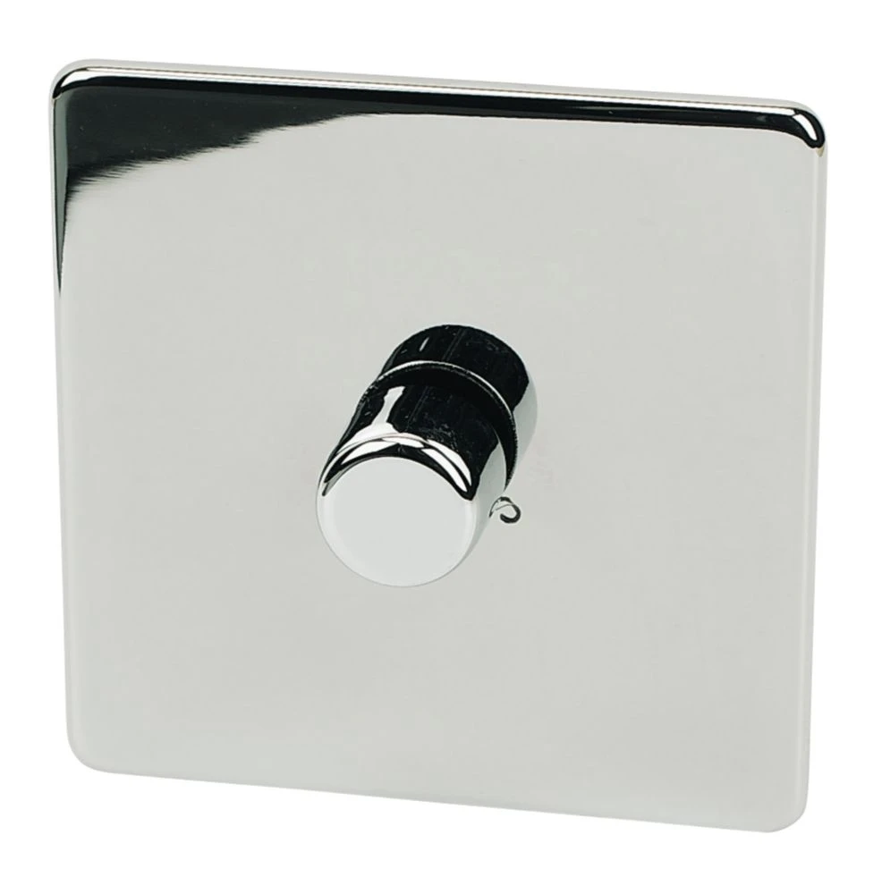 Crabtree Platinum 1-Gang 2-Way Dimmer Switch Polished Chrome 3 Crabtree Platinum 1-Gang 2-Way Dimmer Switch Polished Chrome