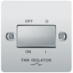 LAP 10AX 1-Gang 3-Pole Fan Isolator Switch Polished Chrome -British General Shop 54765 A2