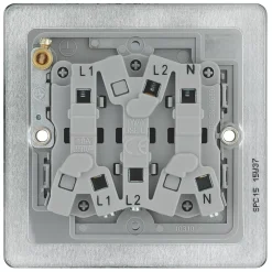 LAP 10AX 1-Gang 3-Pole Fan Isolator Switch Polished Chrome -British General Shop 54765 A3