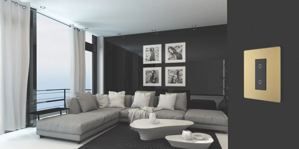 British General Evolve 1-Gang 2-Way LED Single Master Trailing Edge Touch Dimmer Switch Satin Brass With Black Inserts 9 British General Evolve 1-Gang 2-Way LED Single Master Trailing Edge Touch Dimmer Switch Satin Brass With Black Inserts - Image 7