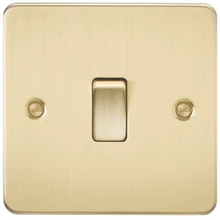 Knightsbridge FP8341BB 20A 1-Gang DP Control Switch Brushed Brass