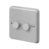 MK Contoura 2-Gang 2-Way Dimmer Grey -British General Shop 559RG P