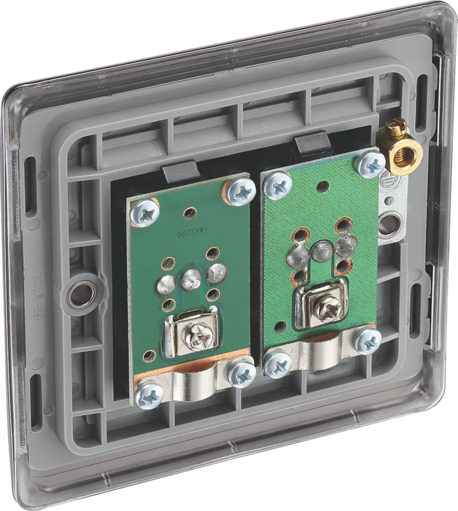 British General Nexus Metal 2-Gang Coaxial TV / FM Socket Black Nickel 5 British General Nexus Metal 2-Gang Coaxial TV / FM Socket Black Nickel - Image 3